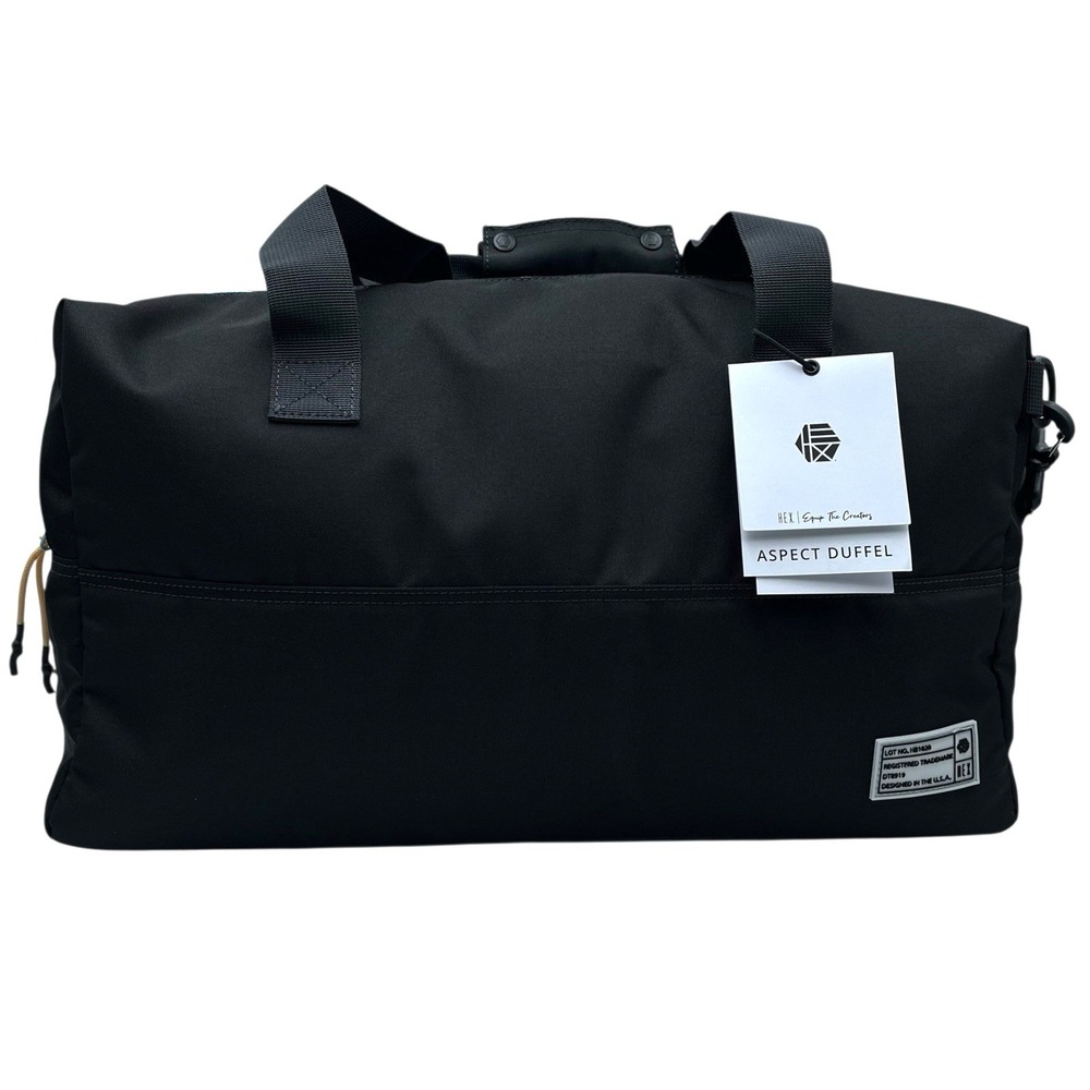 HEX Aspect Nylon Large Duffle Bag 19 x 1 1 x 8" 19L Fits 15" Laptop Black Blue‎